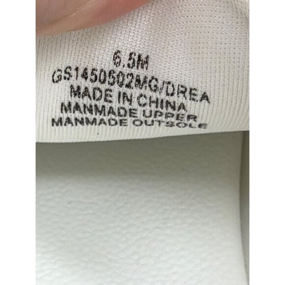 MIA girl Womens 6.5 Silver Metallic Lace Up Sneakers Cream Accents New - Picture 6 of 7